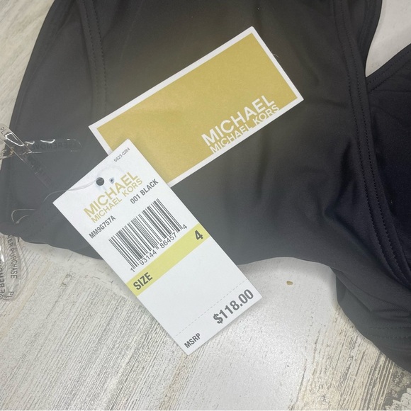 Michael Kors One Shoulder Cut Out One Piece Swimsuit size 4 NWT - Picture 5 of 6
